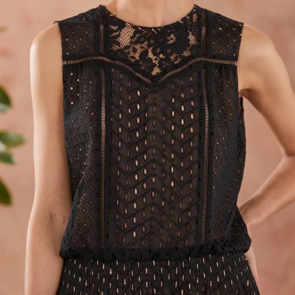 Sundance On The Sea Black Eyelet Lace Dress - Picture 4 of 12